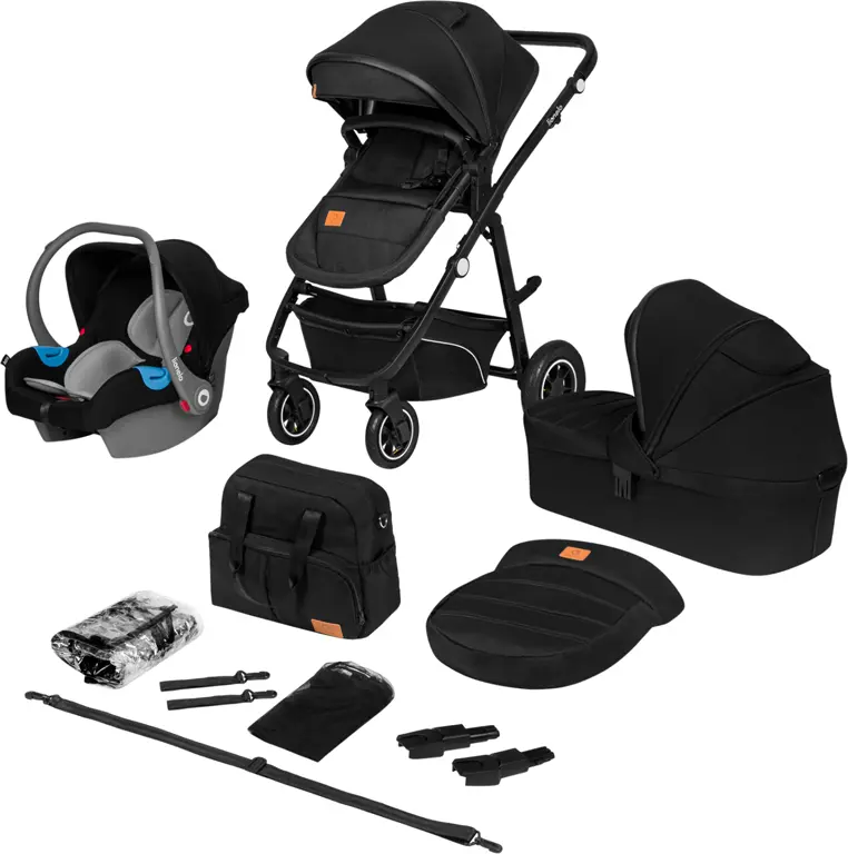 Коляска дитяча 3 в 1 Lionelo Bianka Black Onyx
